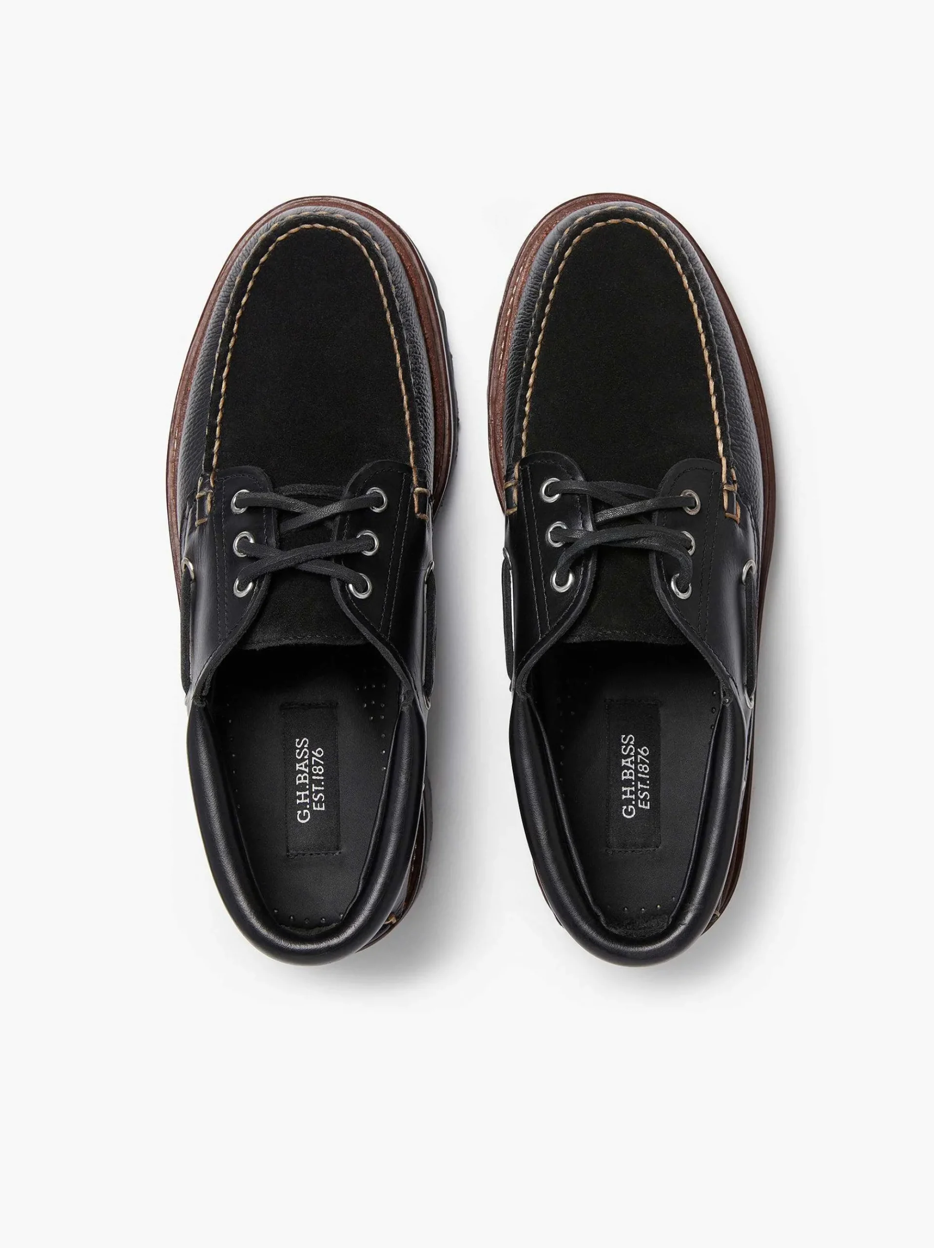 G.H.BASS 1876 Camp Moc Black Fashion