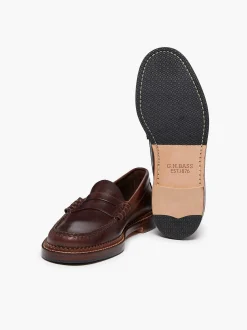 G.H.BASS 1876 Weejuns Larson Penny Loafers Brown Best