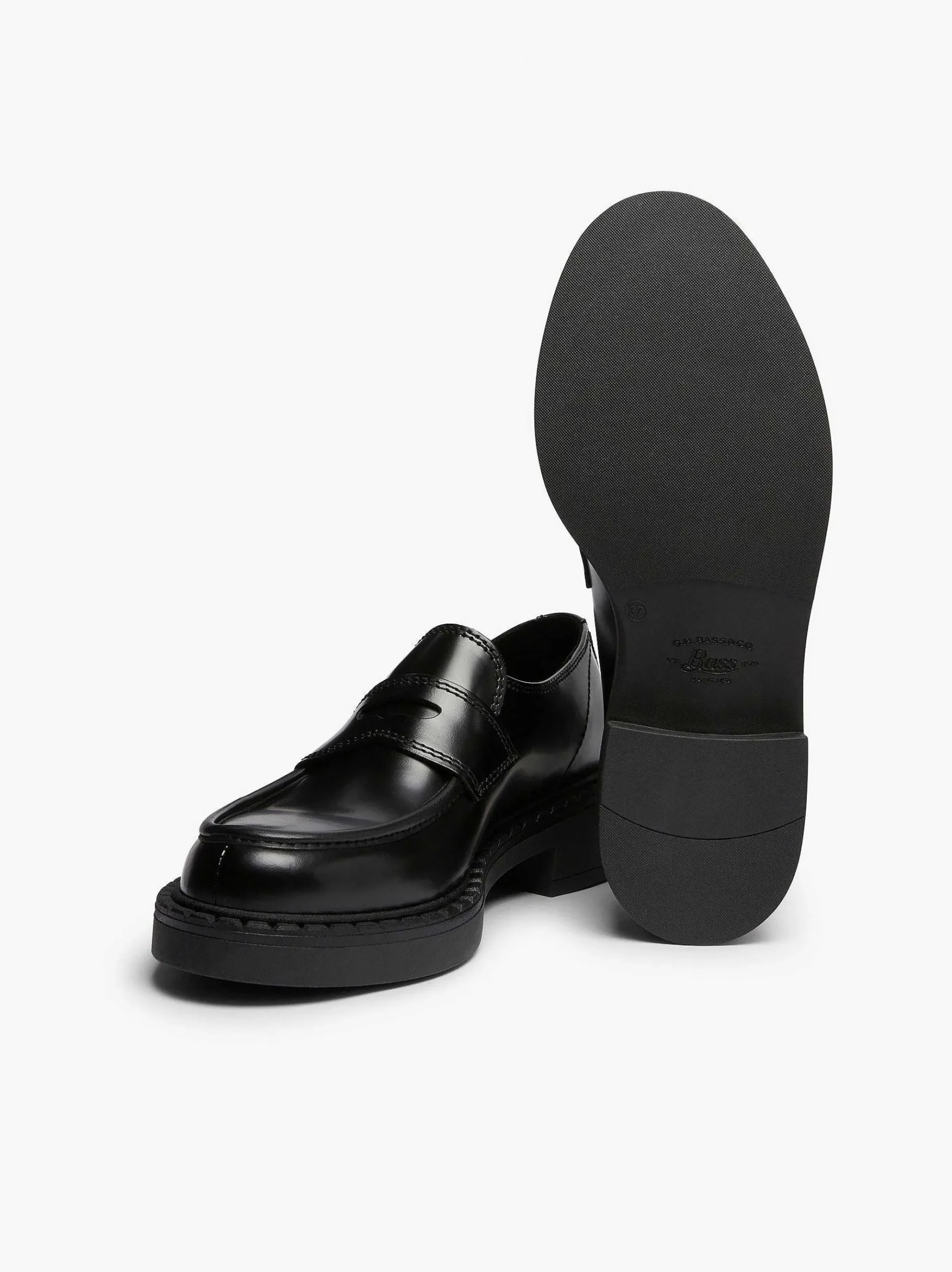 G.H.BASS Albany Ii Saddle Loafers Black Cheap
