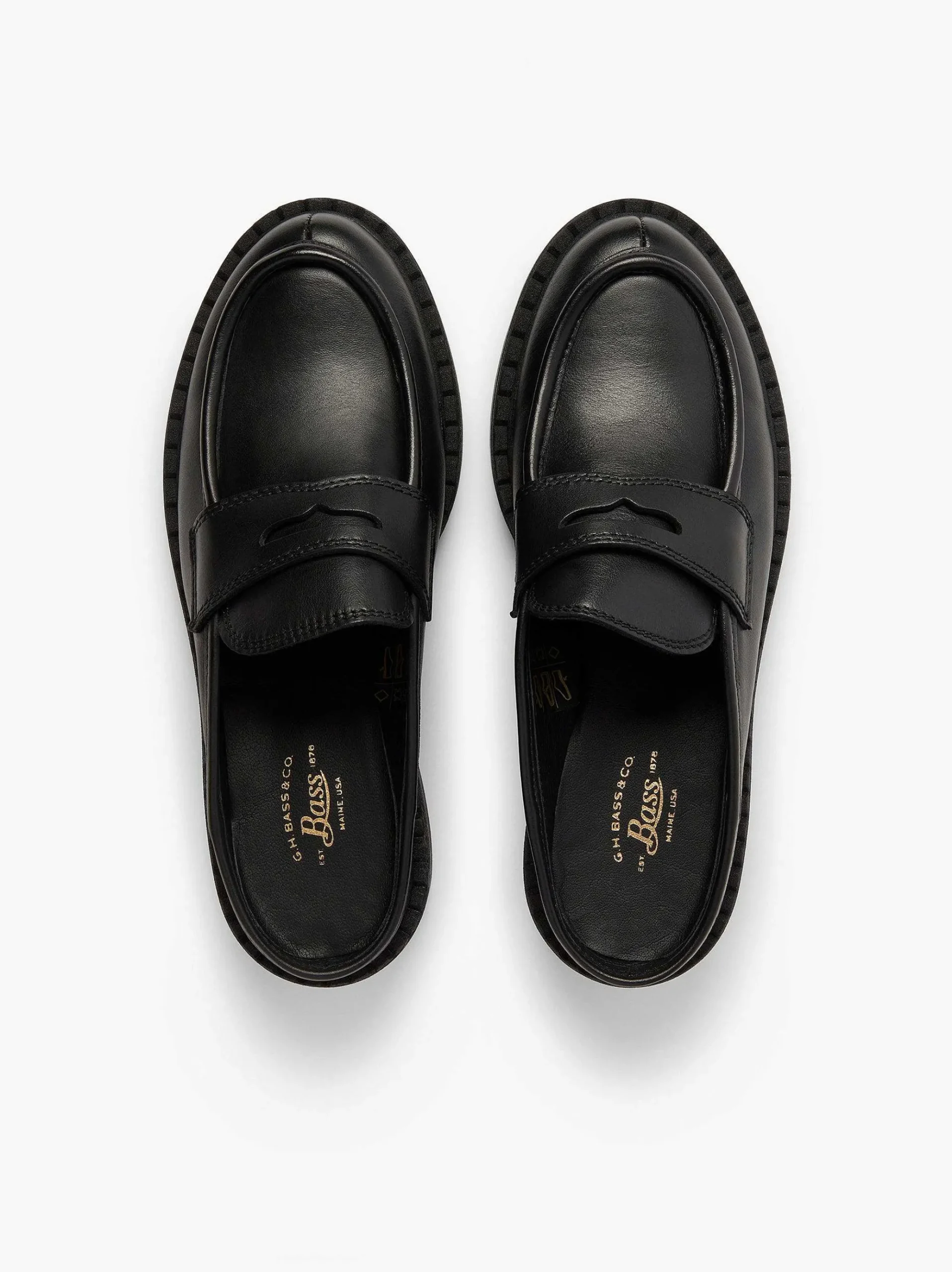G.H.BASS Albany Ii Saddle Slides Black Sale