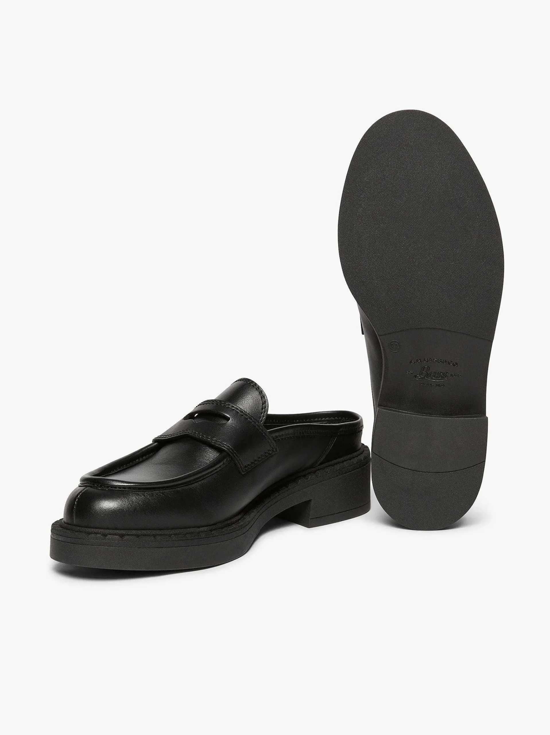 G.H.BASS Albany Ii Saddle Slides Black Sale