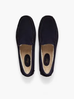 G.H.BASS Buffalo Moccasin Slippers Navy Flash Sale