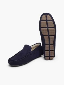 G.H.BASS Buffalo Moccasin Slippers Navy Flash Sale