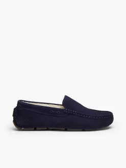 G.H.BASS Buffalo Moccasin Slippers Navy Flash Sale