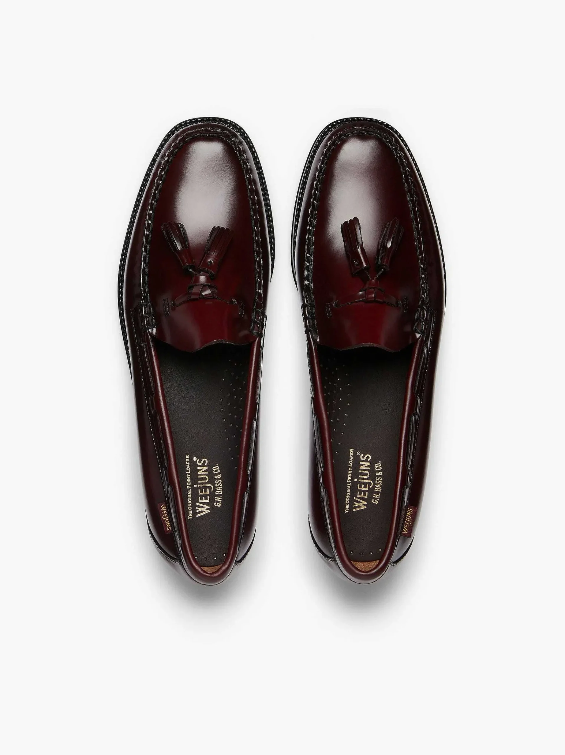 G.H.BASS Easy Weejuns Larkin Tassel Loafers Wine Sale