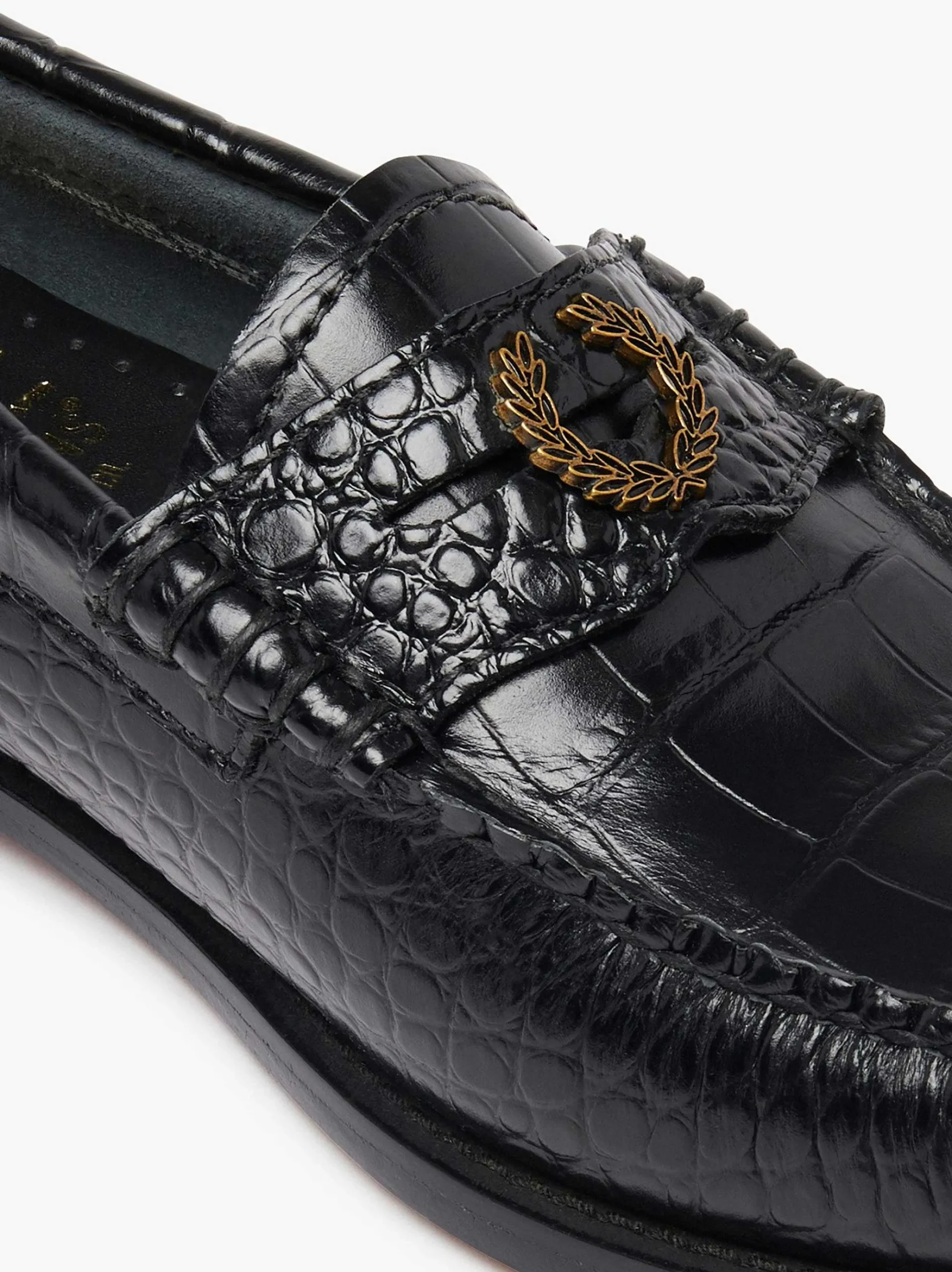 G.H.BASS Fred Perry X Amy Winehouse Weejuns Penny Black Hot