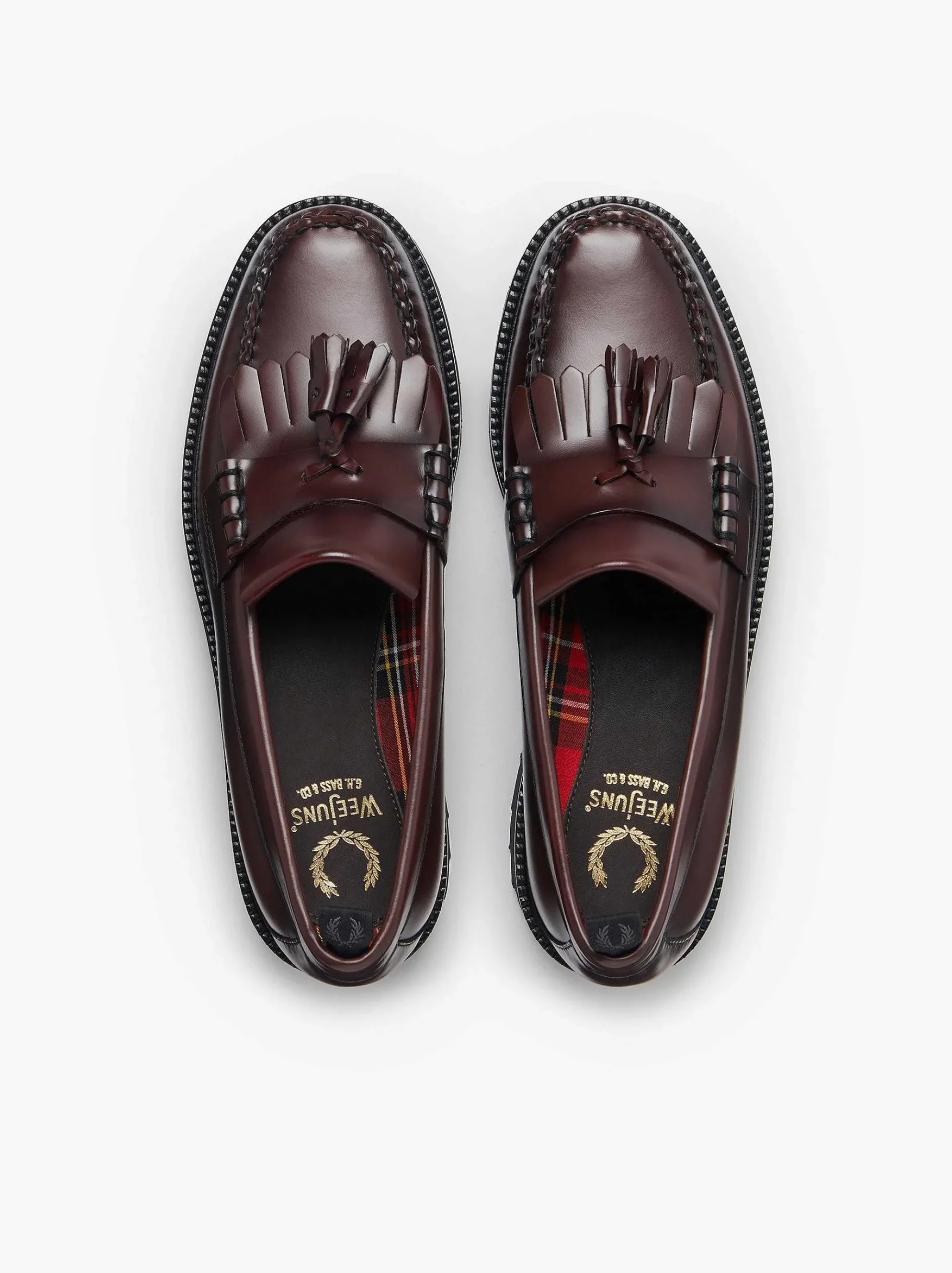 G.H.BASS X Fred Perry Weejuns 90S Layton Tassel Loafers Wine Cheap