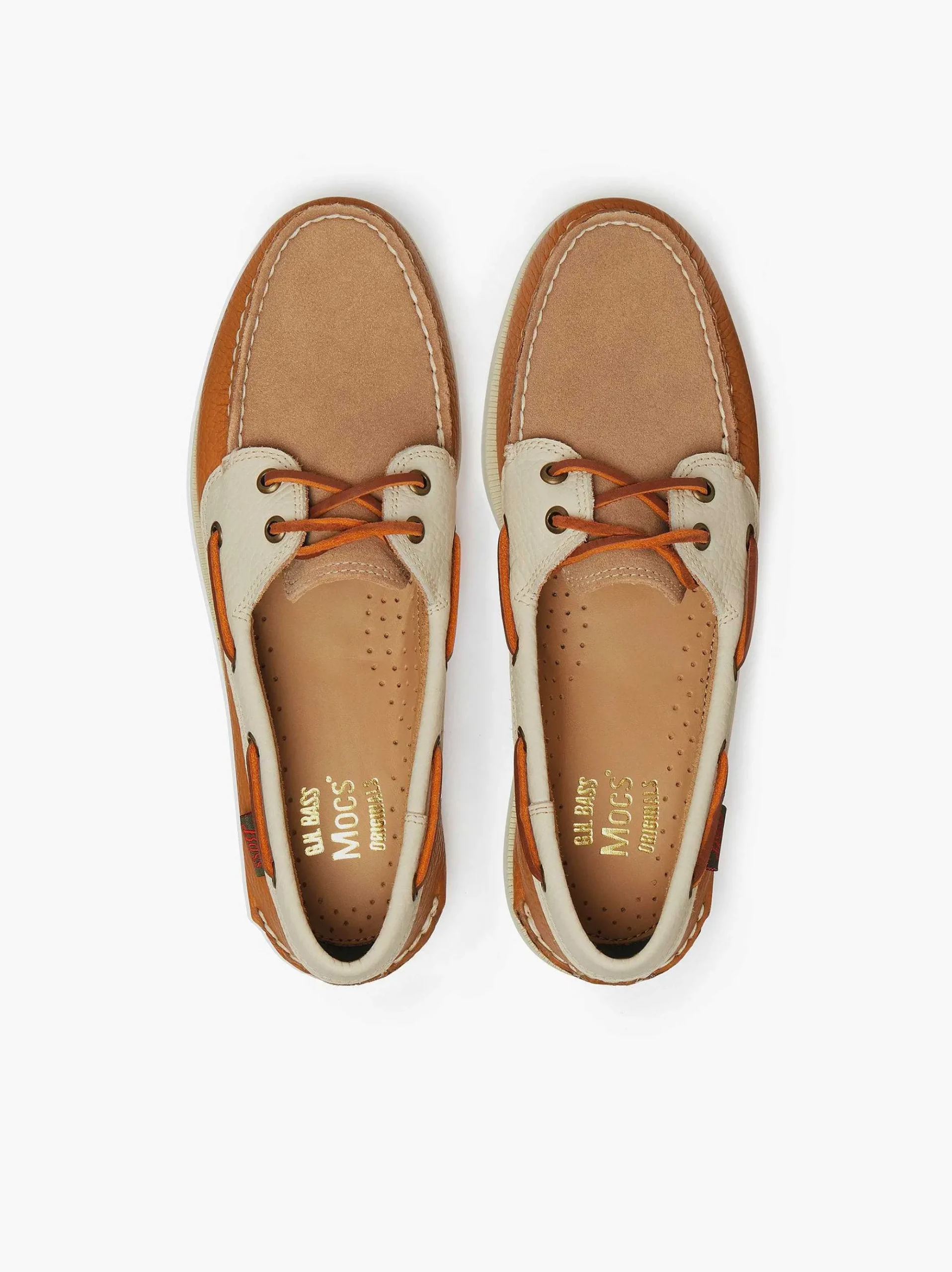 G.H.BASS Jetty Iii 2 Eye Boat Shoes Tan Clearance