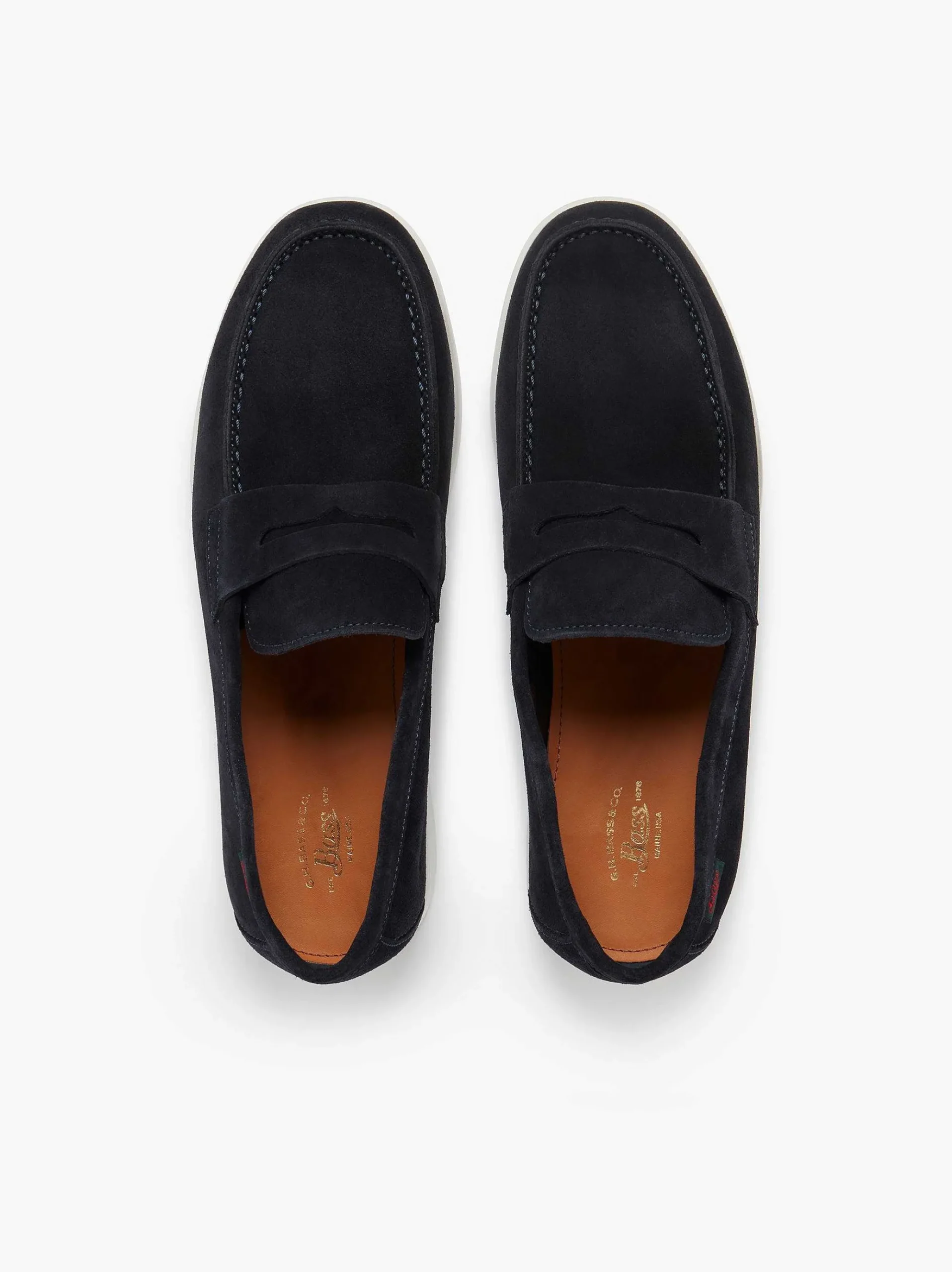 G.H.BASS Newport Penny Loafers Navy Outlet
