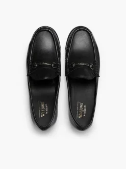 G.H.BASS Panama Lianna Saddle Bar Loafers Black Fashion