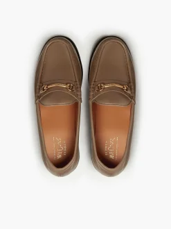 G.H.BASS Panama Lianna Saddle Bar Loafers Taupe Best