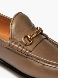 G.H.BASS Panama Lianna Saddle Bar Loafers Taupe Best
