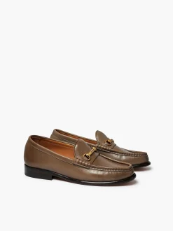 G.H.BASS Panama Lianna Saddle Bar Loafers Taupe Best
