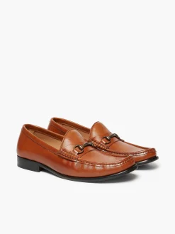 G.H.BASS Panama Lincoln Saddle Bar Loafers Tan Hot