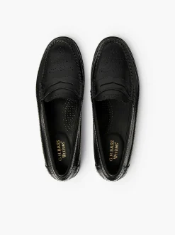 G.H.BASS Weejuns Brogue Penny Loafers Black Best