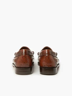 G.H.BASS Weejuns Brogue Penny Loafers Cognac Cheap