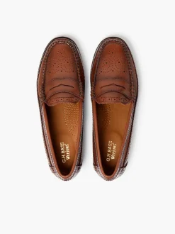 G.H.BASS Weejuns Brogue Penny Loafers Cognac Cheap