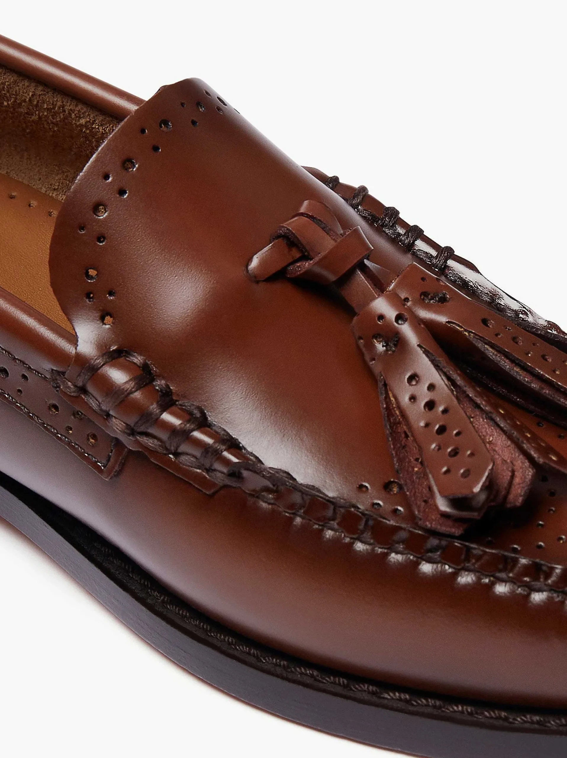 G.H.BASS Weejuns Estelle Brogue Tassel Loafers Cognac Cheap
