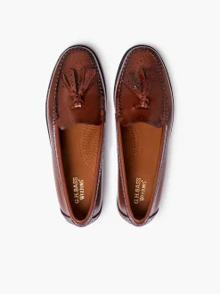 G.H.BASS Weejuns Estelle Brogue Tassel Loafers Cognac Cheap