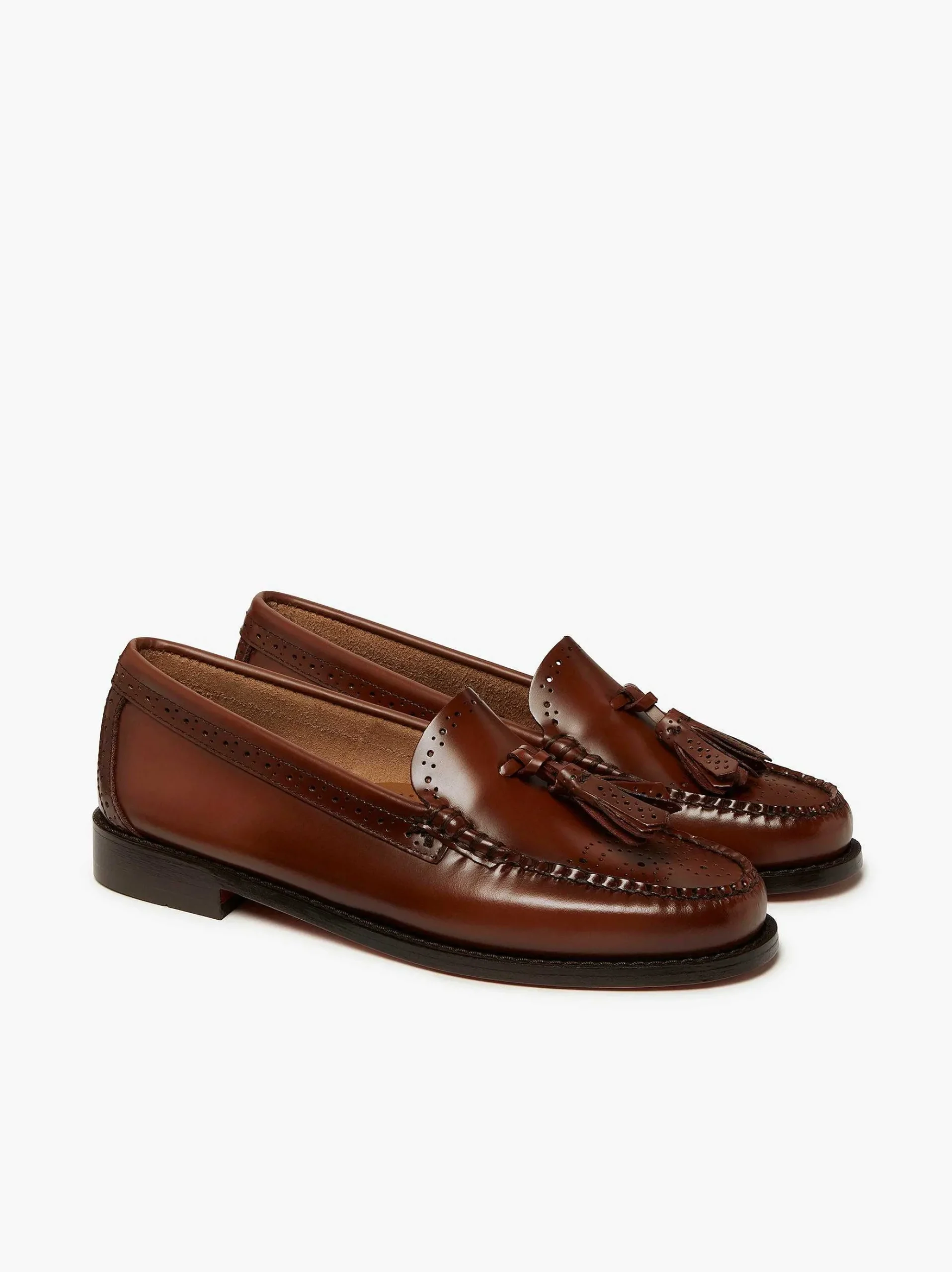 G.H.BASS Weejuns Estelle Brogue Tassel Loafers Cognac Cheap