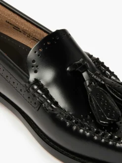 G.H.BASS Weejuns Estelle Brogue Tassel Loafers Black New