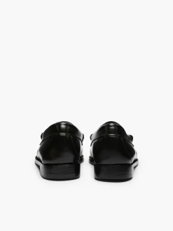 G.H.BASS Weejuns Esther Kiltie Tassel Loafers Black & White Flash Sale