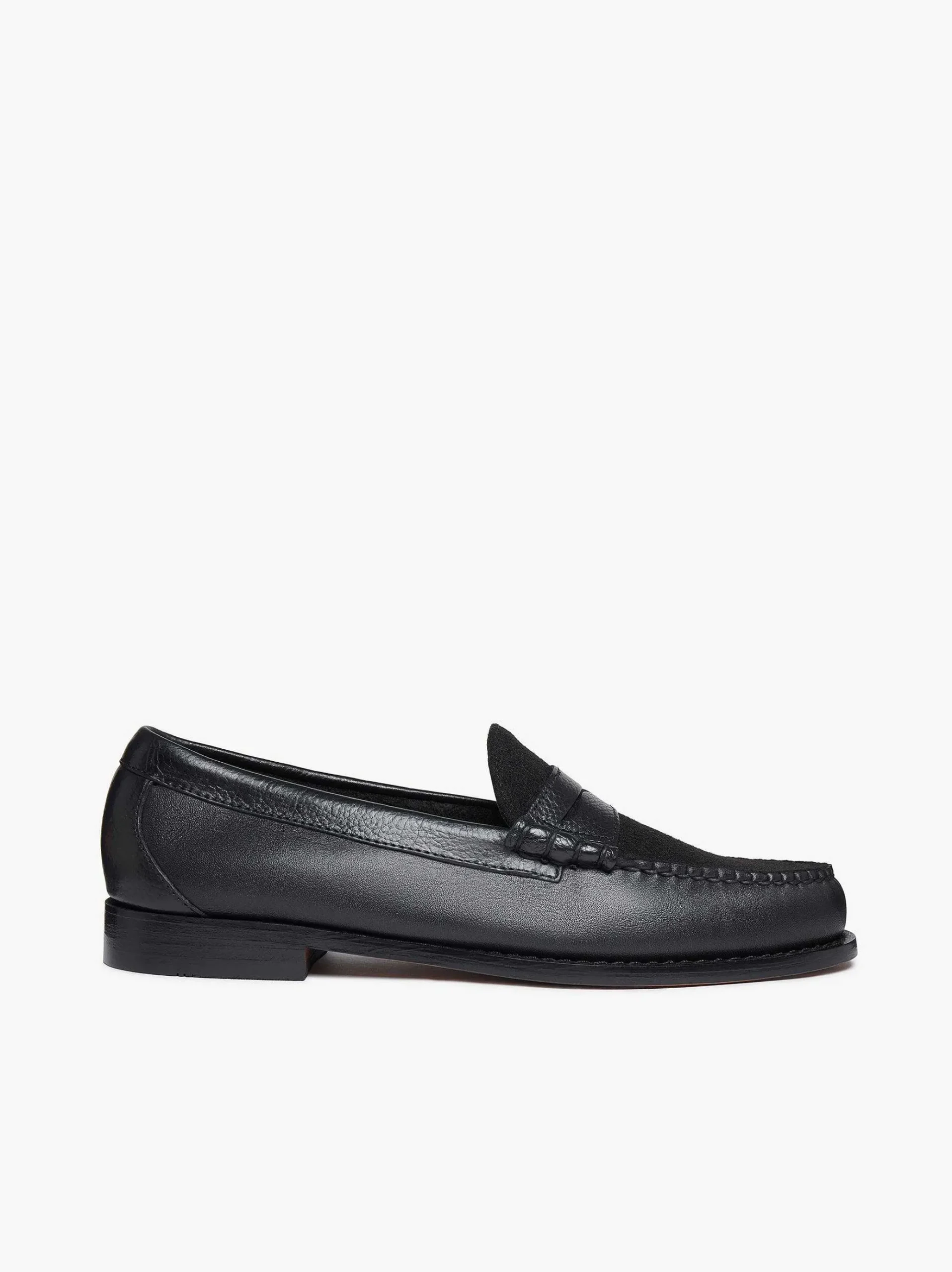 G.H.BASS Weejuns Larson Letterman Penny Loafers Black Flash Sale