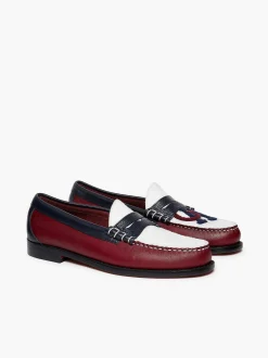 G.H.BASS Weejuns Larson Letterman Penny Loafers Wine Fashion
