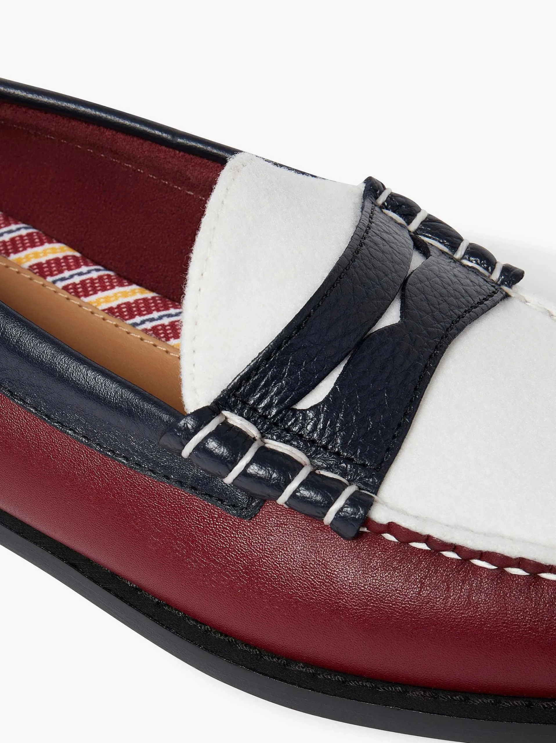 G.H.BASS Weejuns Larson Letterman Penny Loafers Wine Fashion
