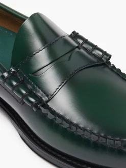 G.H.BASS Weejuns Larson Penny Loafers Green Flash Sale