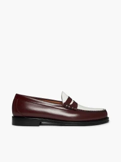 G.H.BASS Weejuns Larson Penny Loafers Wine & White Discount