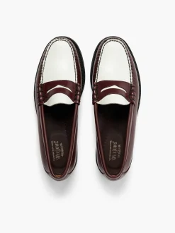G.H.BASS Weejuns Larson Penny Loafers Wine & White Discount