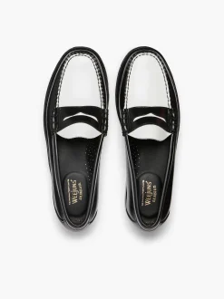 G.H.BASS Weejuns Larson Penny Loafers Black & White Online
