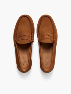 G.H.BASS Weejuns Larson Penny Loafers Tan Nubuck Sale