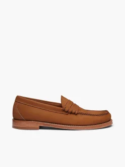 G.H.BASS Weejuns Larson Penny Loafers Tan Nubuck Sale