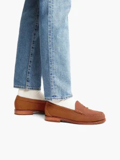 G.H.BASS Weejuns Larson Penny Loafers Tan Nubuck Sale