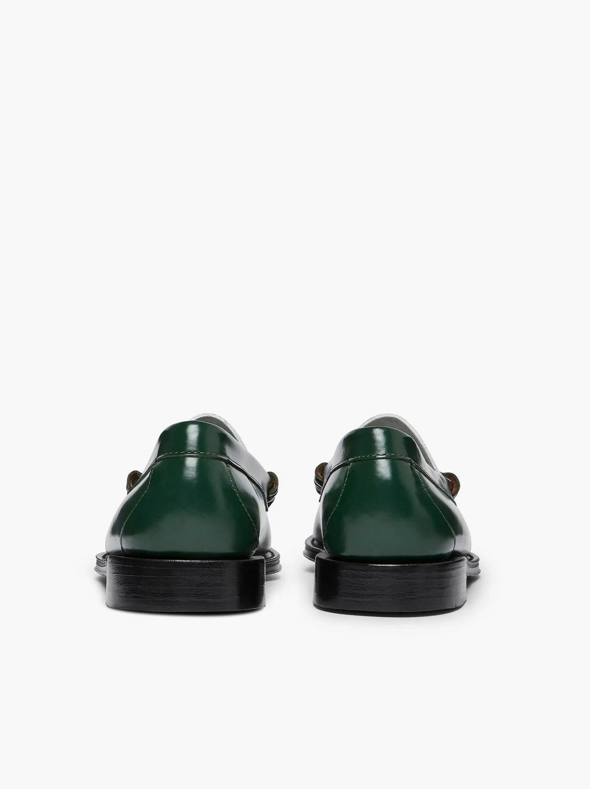 G.H.BASS Weejuns Larson Penny Loafers Green & White New