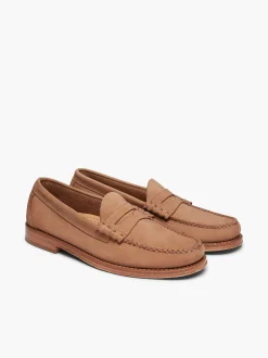 G.H.BASS Weejuns Larson Penny Loafers Earth Nubuck Hot