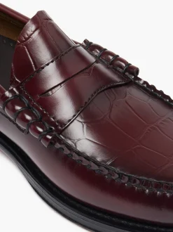 G.H.BASS Weejuns Larson Penny Loafers Wine Outlet
