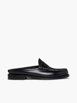 G.H.BASS Weejuns Larson Penny Slides Black New