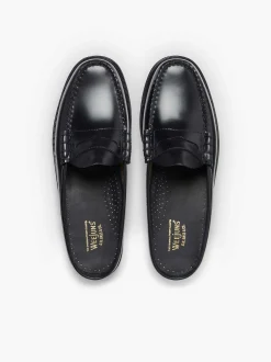 G.H.BASS Weejuns Larson Penny Slides Black New