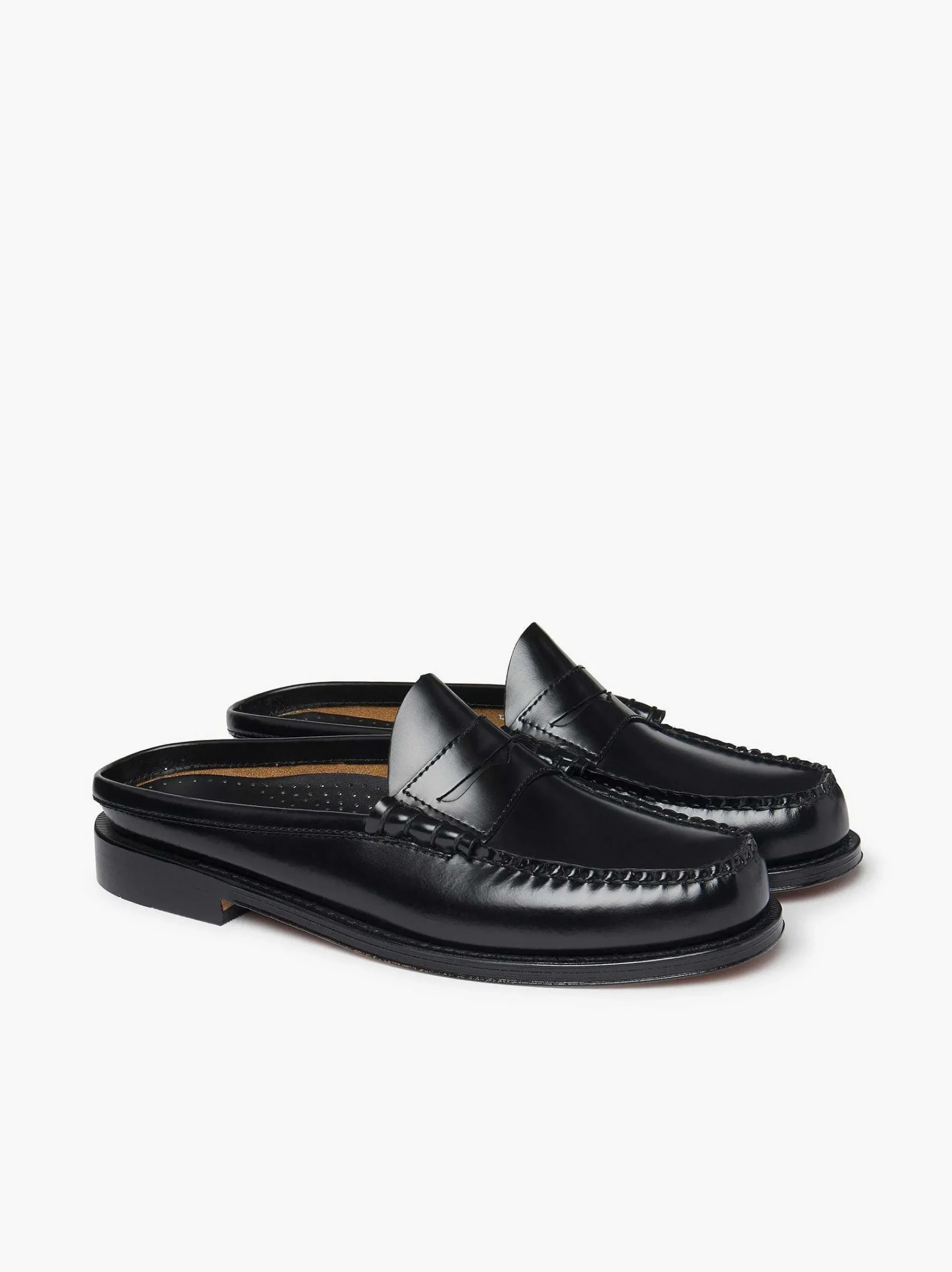 G.H.BASS Weejuns Larson Penny Slides Black New