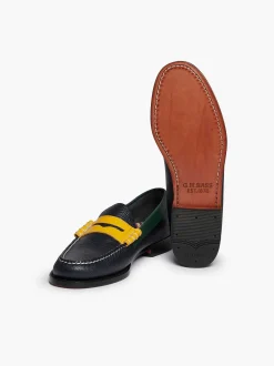 G.H.BASS Weejuns Larson Tricolour Penny Loafers Navy Multi Online