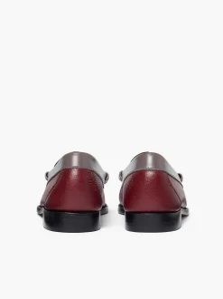 G.H.BASS Weejuns Larson Tricolour Penny Loafers Navy Wine Grey Shop