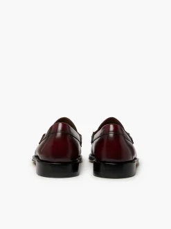 G.H.BASS Weejuns Lincoln Horsebit Tassel Loafers Wine Flash Sale