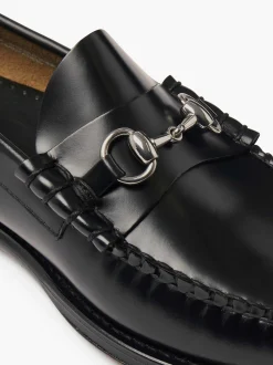 G.H.BASS Weejuns Lincoln Horsebit Loafers Black New