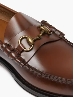 G.H.BASS Weejuns Lincoln Horsebit Loafers Brown Clearance