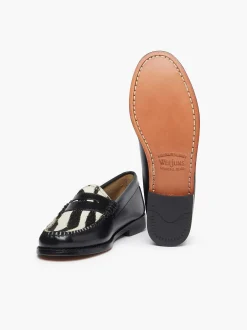 G.H.BASS Weejuns Penny Loafers Zebra Print & Black Online