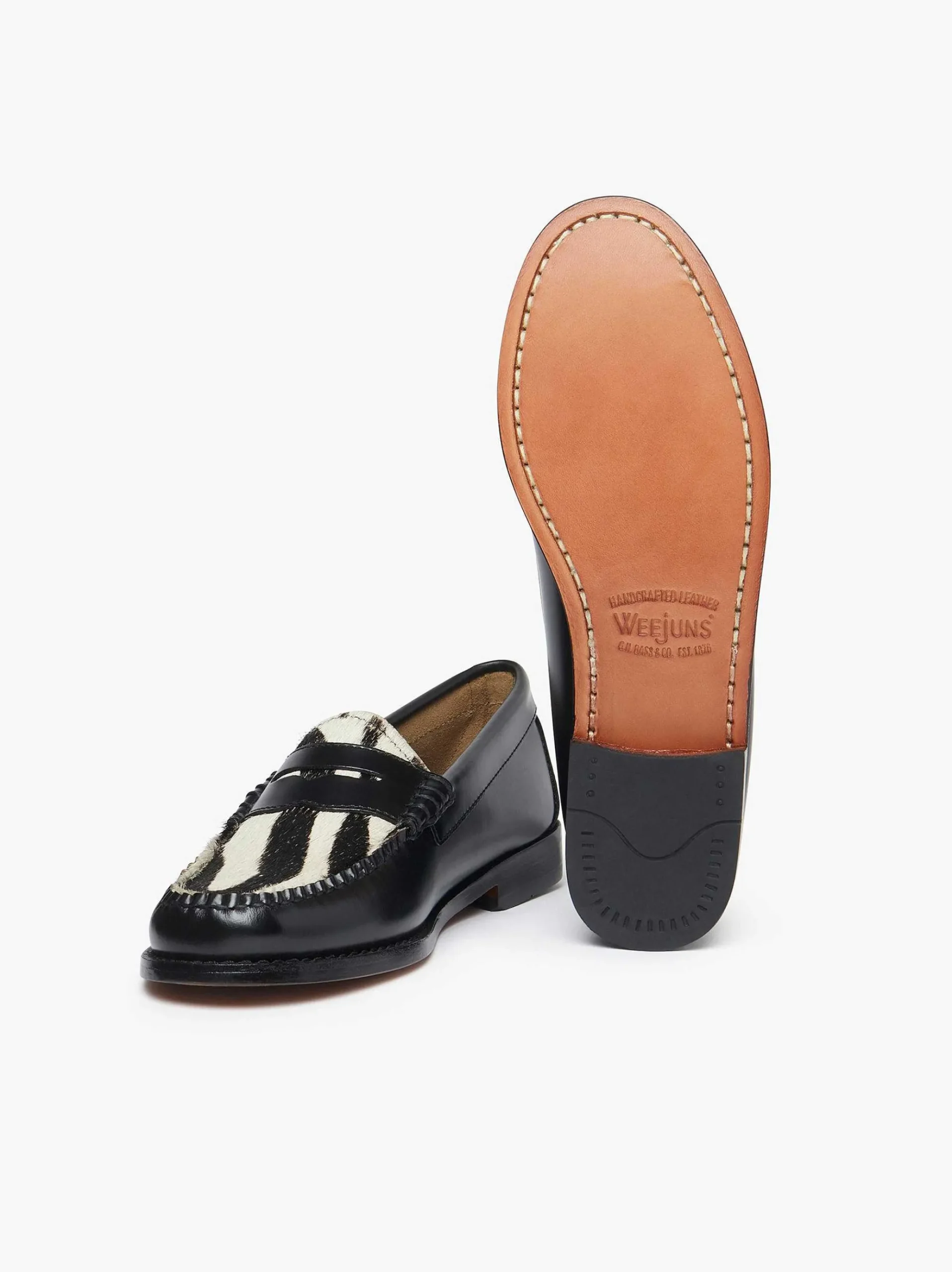 G.H.BASS Weejuns Penny Loafers Zebra Print & Black Online