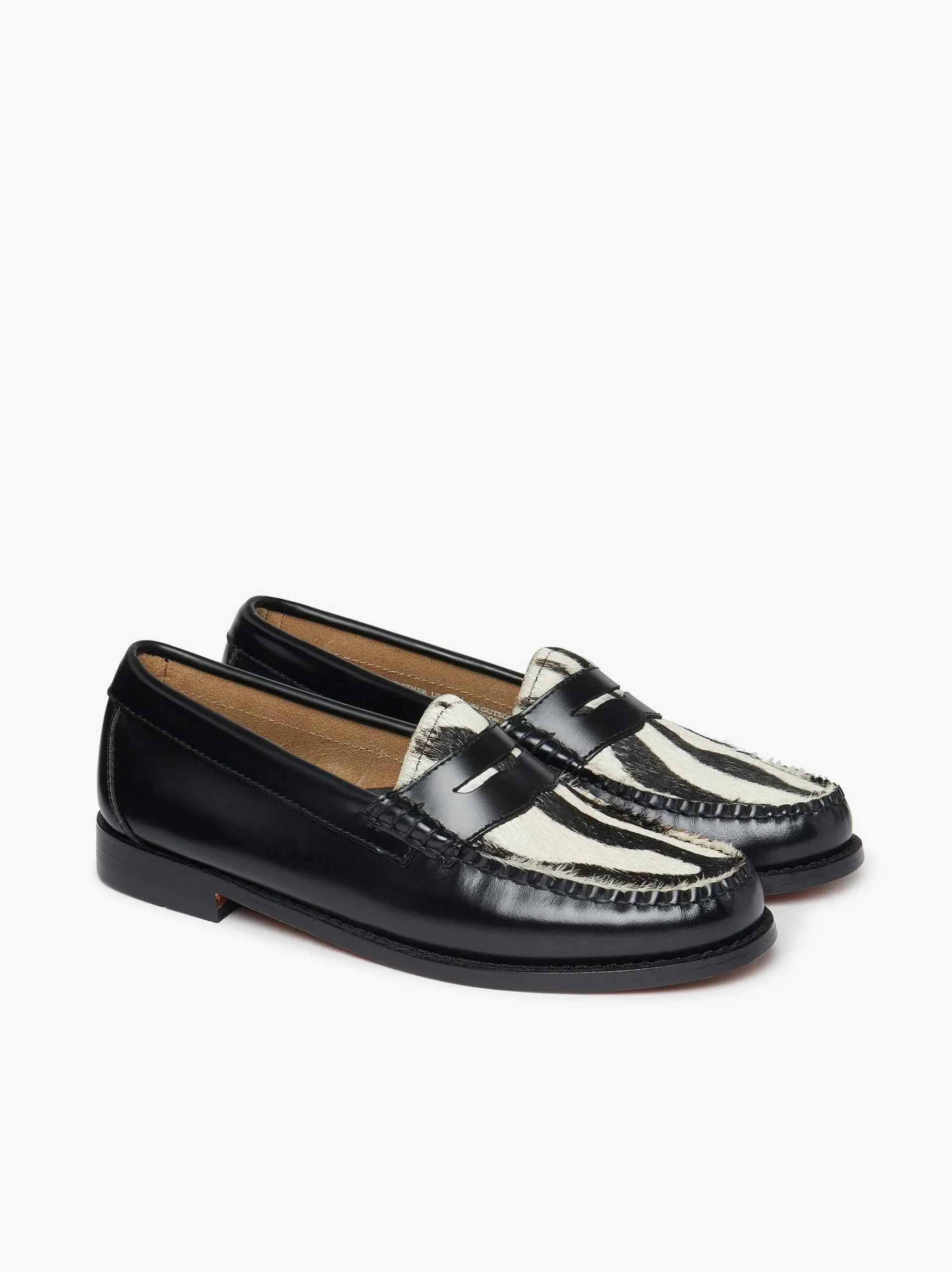 G.H.BASS Weejuns Penny Loafers Zebra Print & Black Online